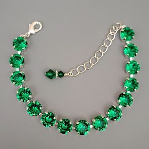 Austrian Crystal Bracelet in Shiny Silver